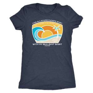 Surf's Up White Print T-shirt - Gemmed Firefly