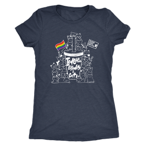 Iced Coffee, Equality, and Cats Kawaii Doodle T-shirt - Gemmed Firefly