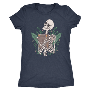 Libris Mortis - Skeleton with a Book Shirt T-shirt - Gemmed Firefly