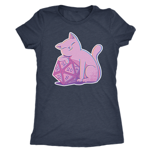 D20 Kitty Glitch T-shirt - Gemmed Firefly