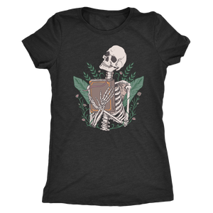 Libris Mortis - Skeleton with a Book Shirt T-shirt - Gemmed Firefly