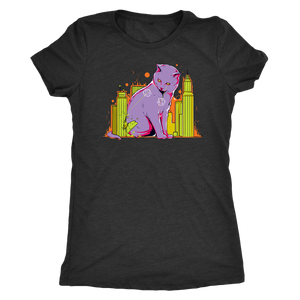The Cat on the D&D Table Map T-shirt - Gemmed Firefly