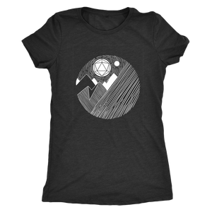 D20 Mountains Majesty T-shirt - Gemmed Firefly