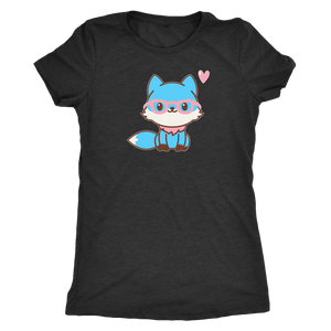 Trans Flag Fox Transfoxed T-shirt - Gemmed Firefly