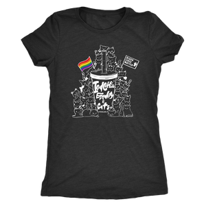 Iced Coffee, Equality, and Cats Kawaii Doodle T-shirt - Gemmed Firefly
