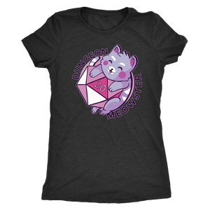 The Dungeon Meowster D20 Cat Shirt T-shirt - Gemmed Firefly