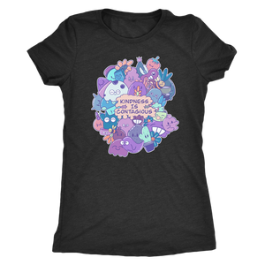 Kindness is Contagious Kawaii Doodle T-shirt - Gemmed Firefly