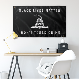 Don't Tread On Me Black Lives Matter Gadsden Flag Black Flags  - Gemmed Firefly