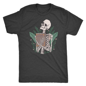 Libris Mortis - Skeleton with a Book Shirt T-shirt - Gemmed Firefly