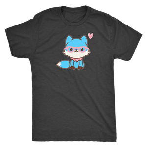Trans Flag Fox Transfoxed T-shirt - Gemmed Firefly
