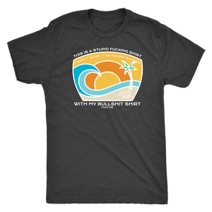 Surf's Up White Print T-shirt - Gemmed Firefly