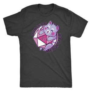 The Dungeon Meowster D20 Cat Shirt T-shirt - Gemmed Firefly