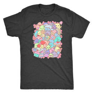 Adorable Kawaii Cute Doodle Party Pastel - "Yay" T-shirt - Gemmed Firefly