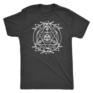 D20 Sacred Floral Geometry T-shirt  - Gemmed Firefly
