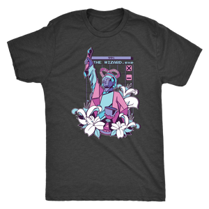 The Magician Tarot in Cyber Vapor T-shirt - Gemmed Firefly