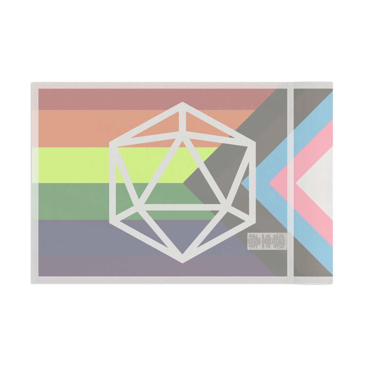 D20 Horizonal Pride Flag, LGBTQ+ Wall Decor, Festival Flag, Parade Accessory, Pride Month Decoration, LGBTQ Pride Home Decor - Gemmed Firefly
