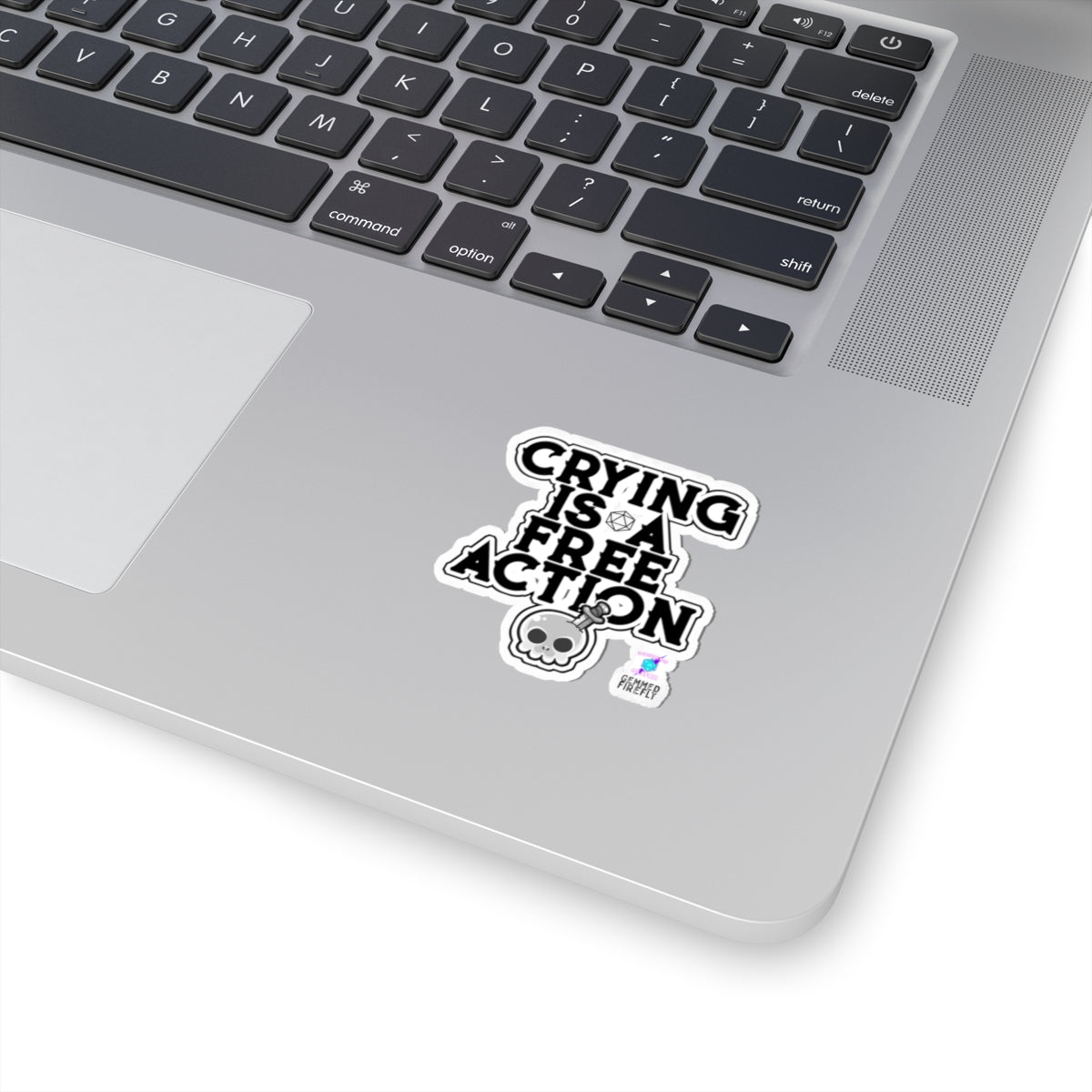 Crying is a Free Action TTRPG Kiss-Cut Stickers Paper products - Gemmed Firefly