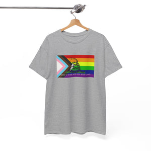 'Don't Tread On Anybody' - LGBT Progressive Pride Gadsden Flag T-Shirt T-Shirt - Gemmed Firefly