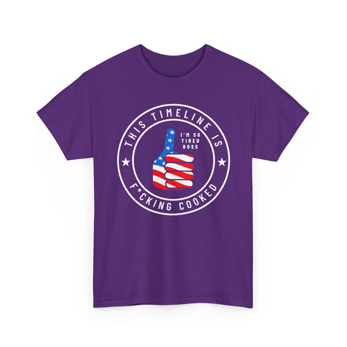 This Timeline is Cooked American Flag Thumbs Up T‑Shirt