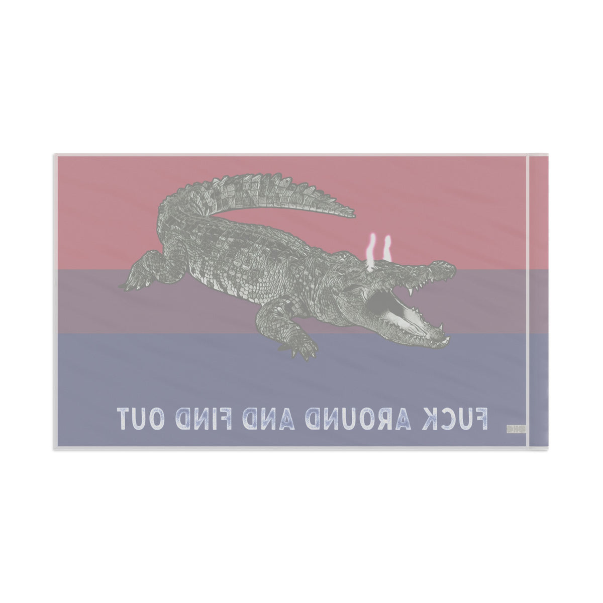 Bisexual Gator Flag "Fuck Around and Find Out" PRIDE Flag 2024 Home Decor  - Gemmed Firefly