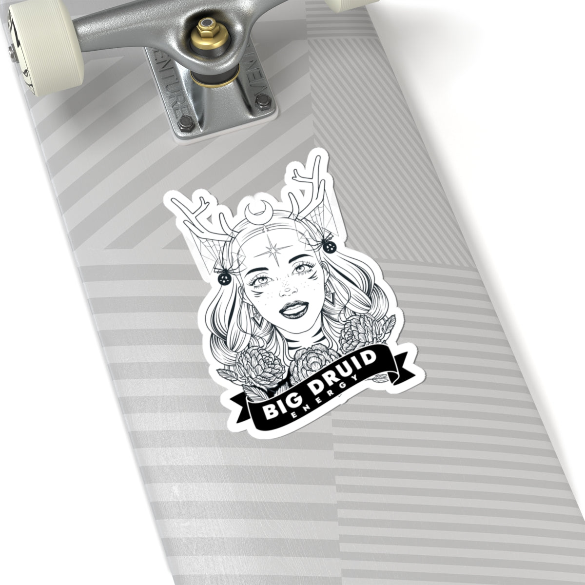 Big Druid Energy Kiss-Cut Sticker — Mystical Druidess Illustration Paper products - Gemmed Firefly