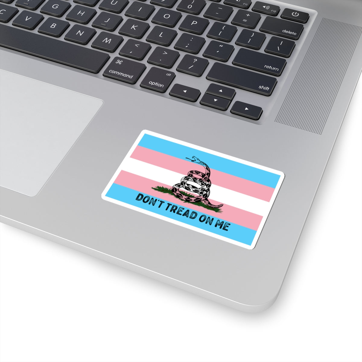 Transgender LGBTQ PRIDE Gadsden Flag "Don't Tread On Me" Sticker
