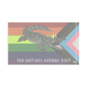 Progressive PRIDE Fuck Around and Find Out Gator LGBT Flag 2024 Home Decor  - Gemmed Firefly