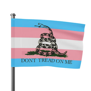 Transgender LGBTQ PRIDE Gadsden Flag Home Decor  - Gemmed Firefly