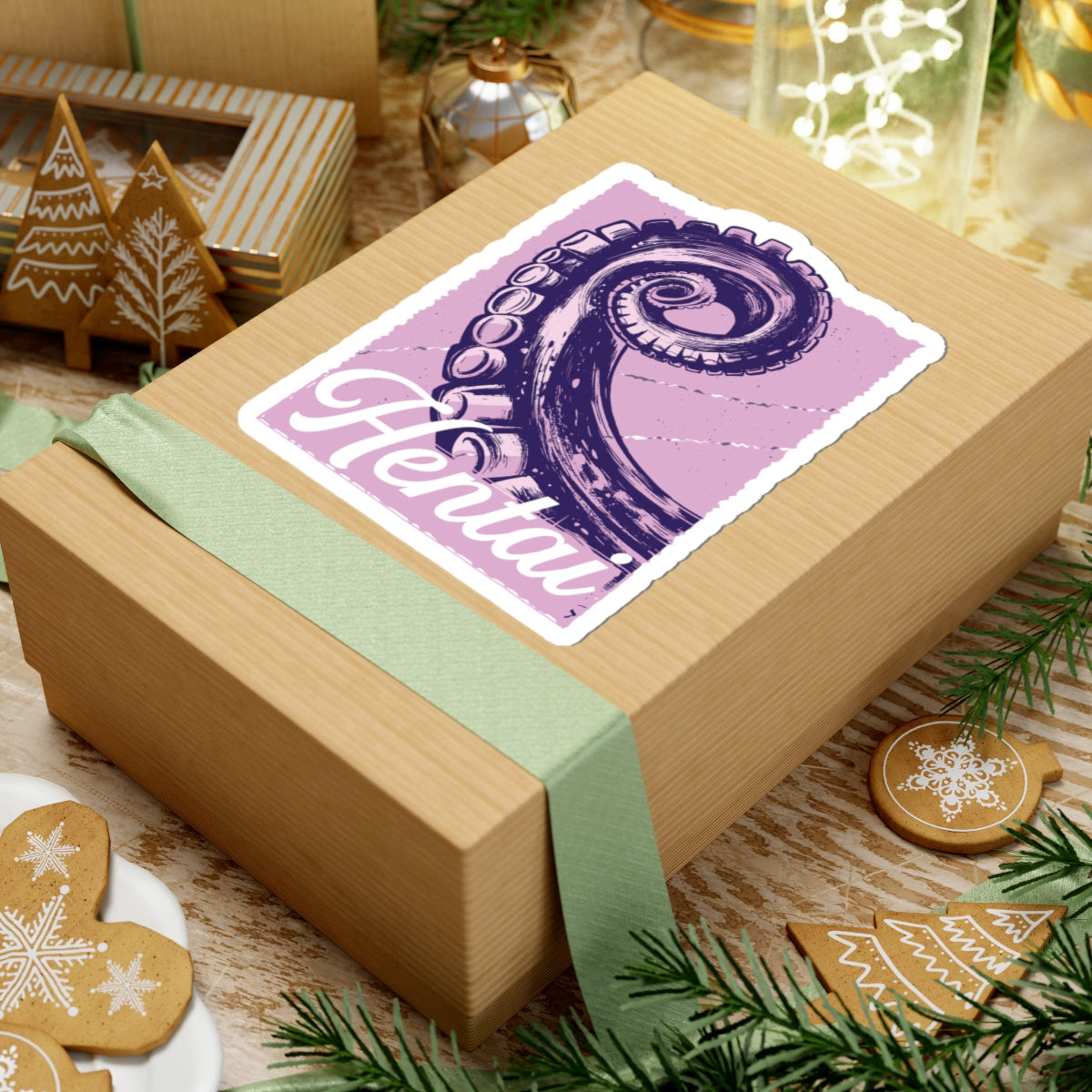 Hentai Octopus Tentacle Kiss-Cut Sticker — Anime Sexy Vinyl Decal Paper products - Gemmed Firefly