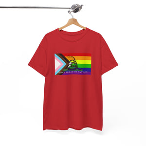 'Don't Tread On Anybody' - LGBT Progressive Pride Gadsden Flag T-Shirt T-Shirt - Gemmed Firefly