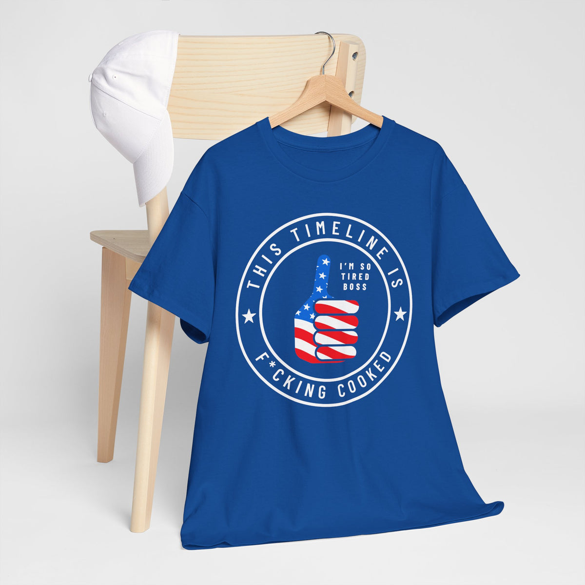 This Timeline is Cooked American Flag Thumbs Up T‑Shirt