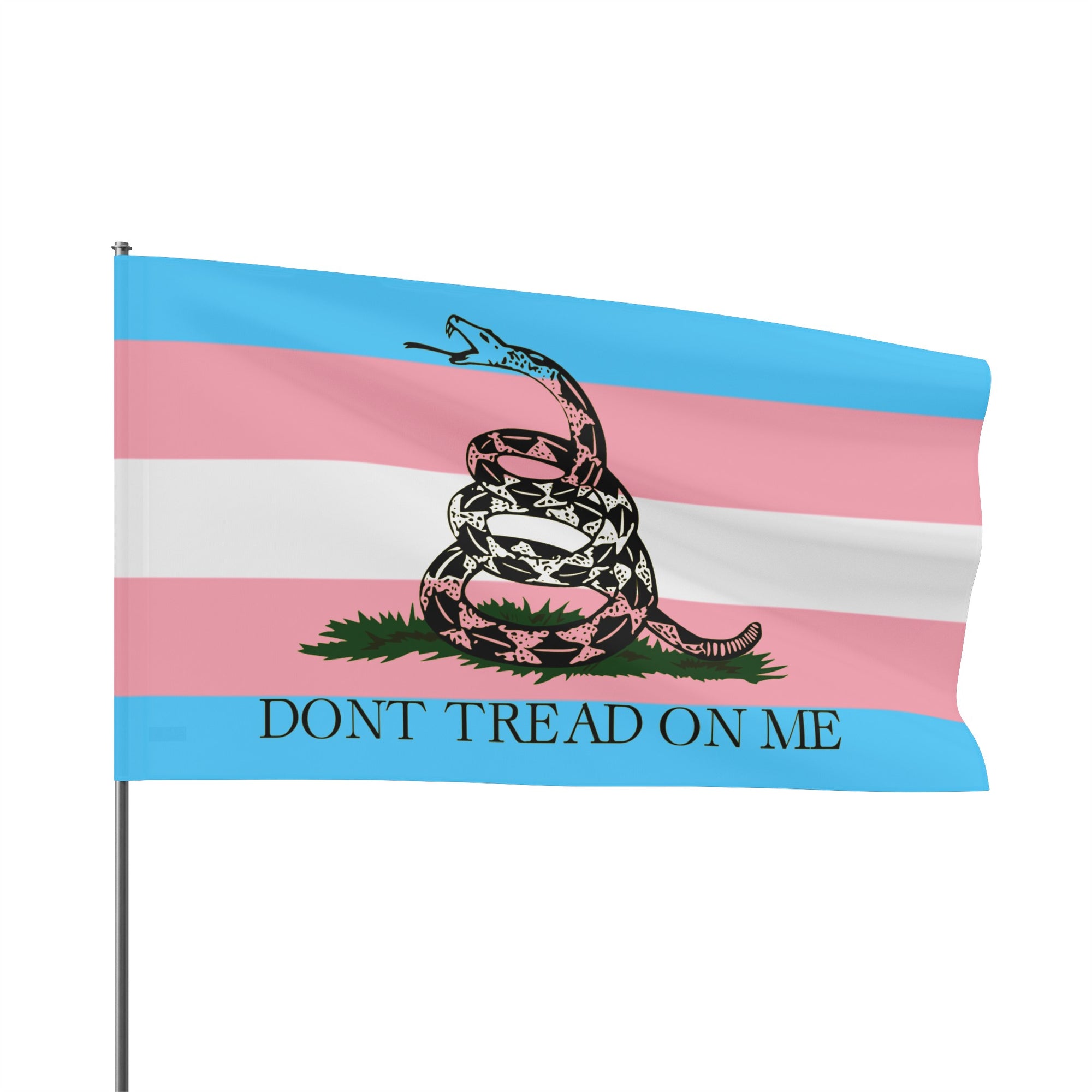 Transgender LGBTQ PRIDE Gadsden Flag Home Decor  - Gemmed Firefly