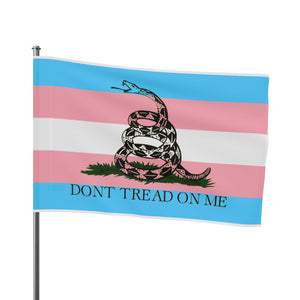 Transgender LGBTQ PRIDE Gadsden Flag Home Decor  - Gemmed Firefly