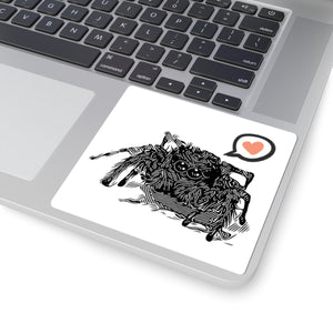 Cute Jumping Spider Sticker — Adorable Heart Speech Bubble Sticker for Laptops, Water Bottles & Journals