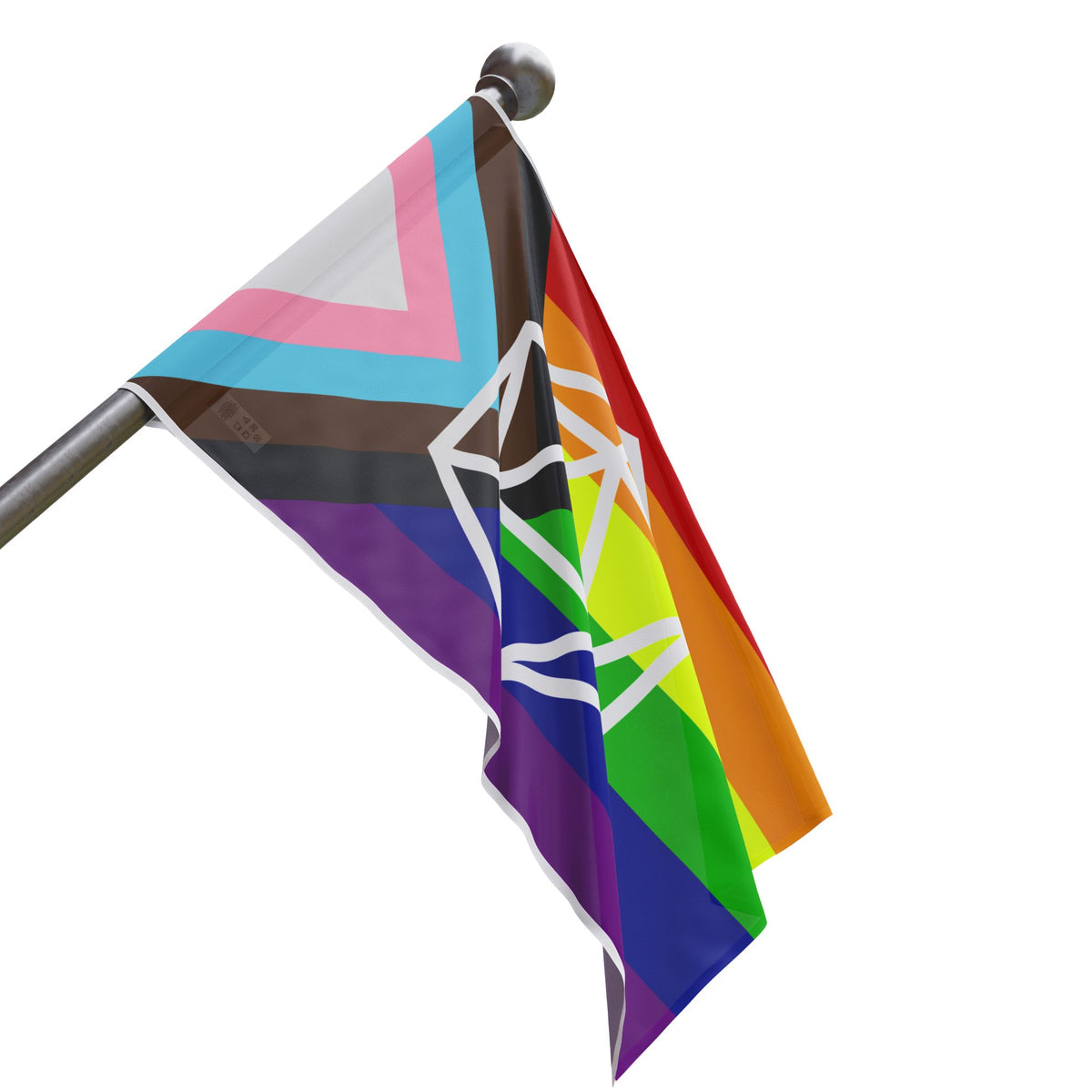 D20 Horizonal Pride Flag, LGBTQ+ Wall Decor, Festival Flag, Parade Accessory, Pride Month Decoration, LGBTQ Pride Home Decor - Gemmed Firefly