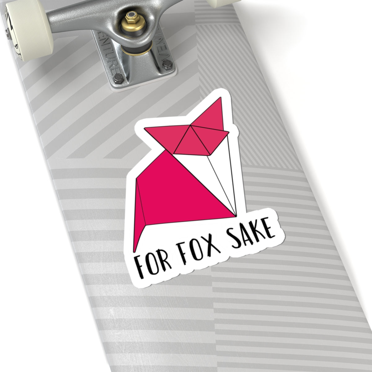 For Fox Sake Kiss-Cut Sticker — Funny Origami Fox Decal for Laptops, Water Bottles & Gifts Paper products - Gemmed Firefly