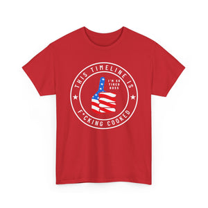 This Timeline is Cooked American Flag Thumbs Up T‑Shirt