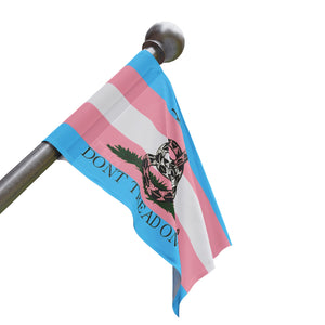 Transgender LGBTQ PRIDE Gadsden Flag Home Decor  - Gemmed Firefly