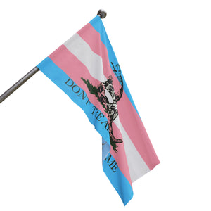 Transgender LGBTQ PRIDE Gadsden Flag Home Decor  - Gemmed Firefly