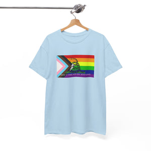 'Don't Tread On Anybody' - LGBT Progressive Pride Gadsden Flag T-Shirt T-Shirt - Gemmed Firefly