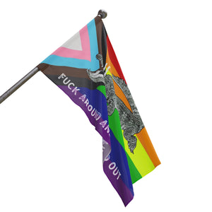 Progressive PRIDE Fuck Around and Find Out Gator LGBT Flag 2024 Home Decor  - Gemmed Firefly