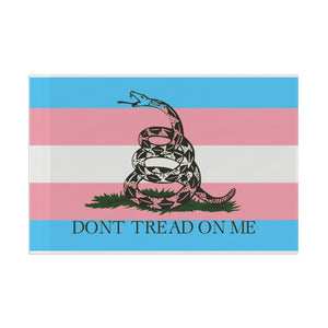 Transgender LGBTQ PRIDE Gadsden Flag Home Decor  - Gemmed Firefly