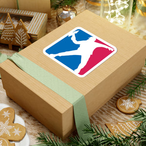 Plushie-Thrower Kiss-Cut Sticker — Parody Logo Decal