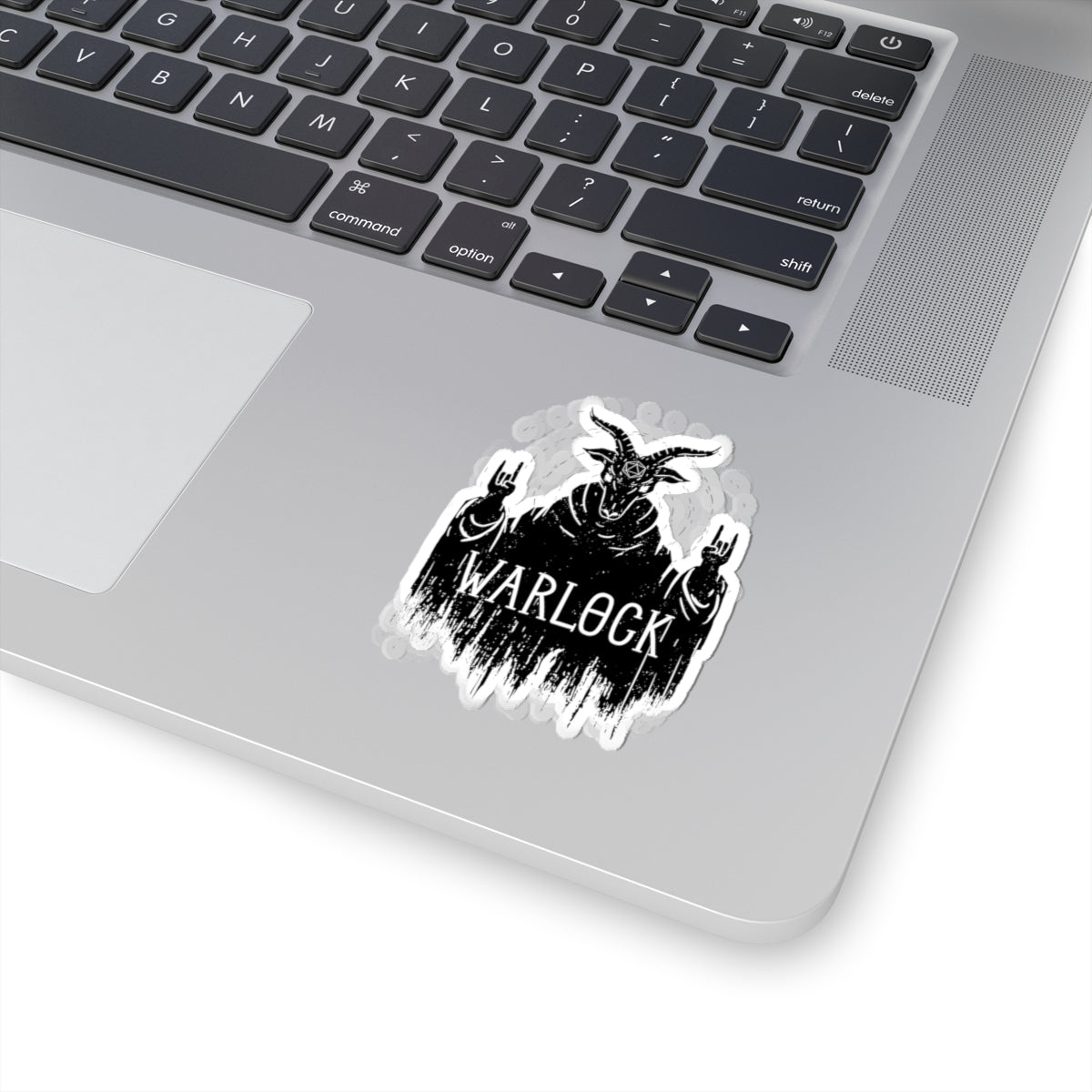 Warlock Kiss-Cut Sticker — Occult Goat-Head Design for Laptops, Journals & Gaming Gear