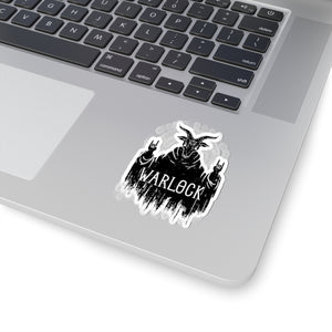 Warlock Kiss-Cut Sticker — Occult Goat-Head Design for Laptops, Journals & Gaming Gear