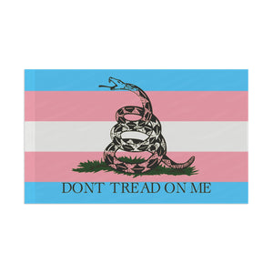 Transgender LGBTQ PRIDE Gadsden Flag Home Decor  - Gemmed Firefly