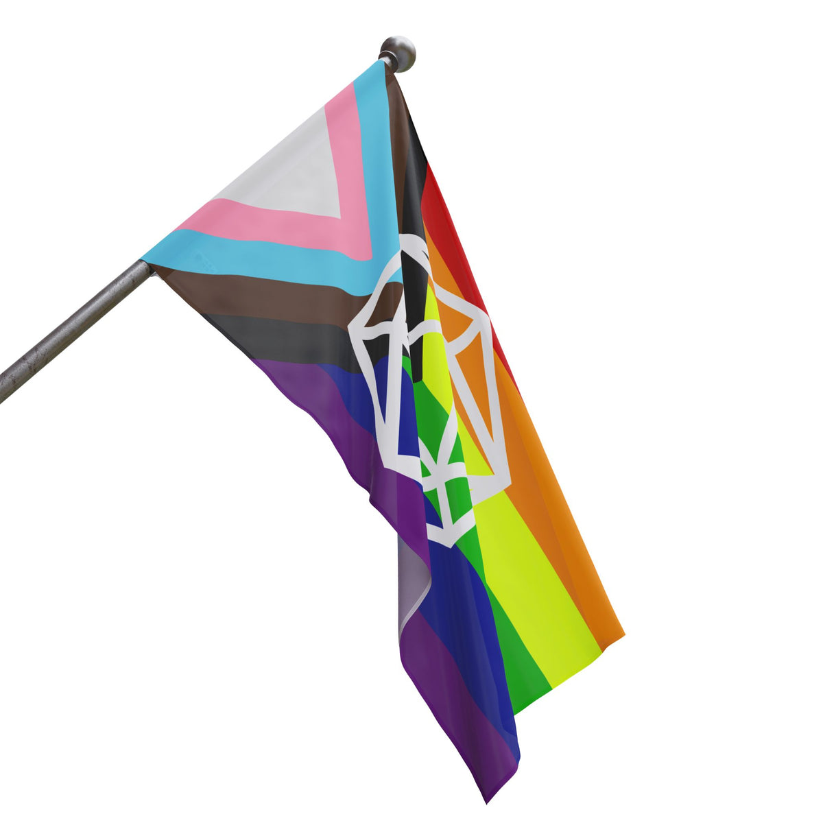 D20 Horizonal Pride Flag, LGBTQ+ Wall Decor, Festival Flag, Parade Accessory, Pride Month Decoration, LGBTQ Pride Home Decor - Gemmed Firefly