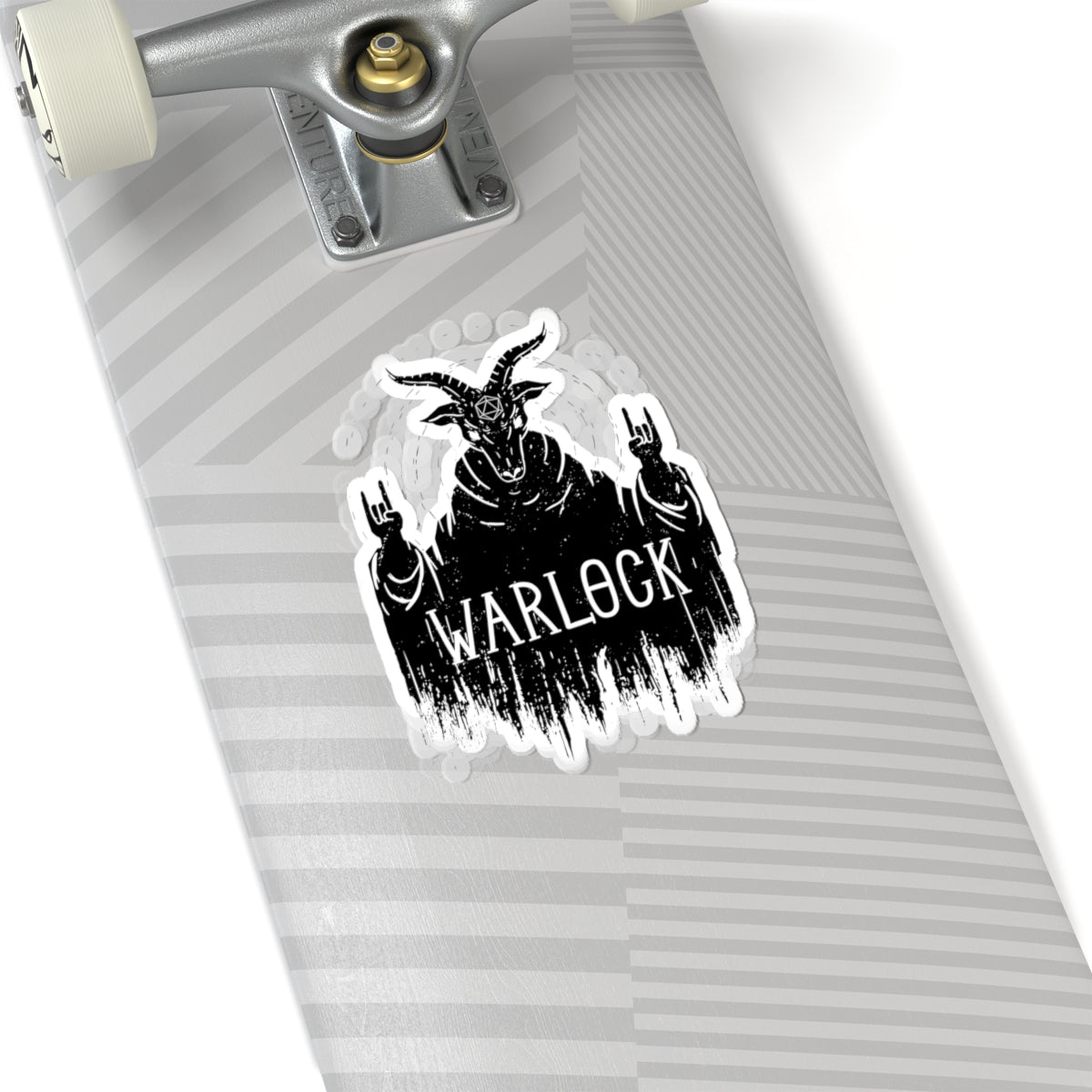 Warlock Kiss-Cut Sticker — Occult Goat-Head Design for Laptops, Journals & Gaming Gear