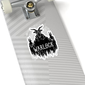 Warlock Kiss-Cut Sticker — Occult Goat-Head Design for Laptops, Journals & Gaming Gear