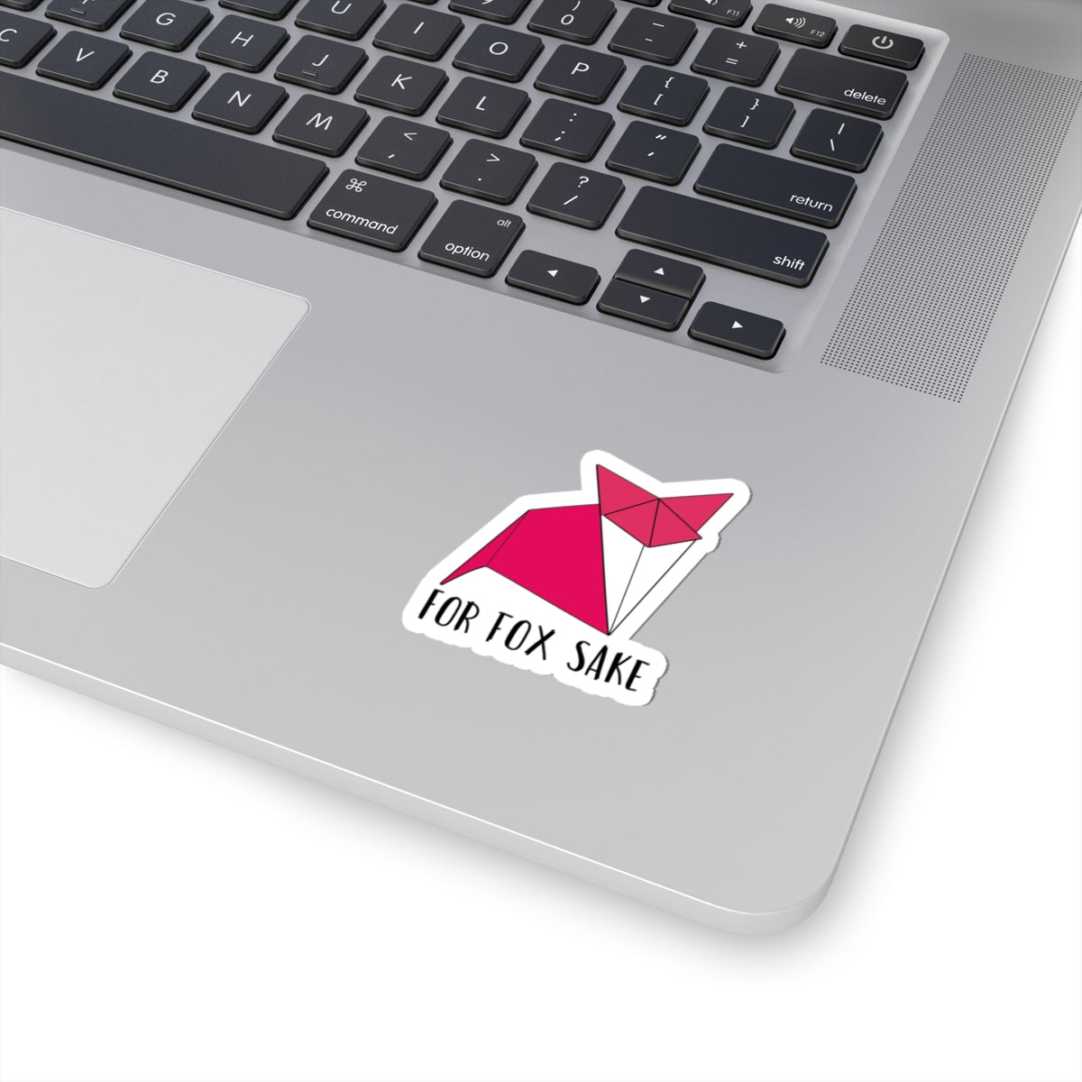 For Fox Sake Kiss-Cut Sticker — Funny Origami Fox Decal for Laptops, Water Bottles & Gifts Paper products - Gemmed Firefly